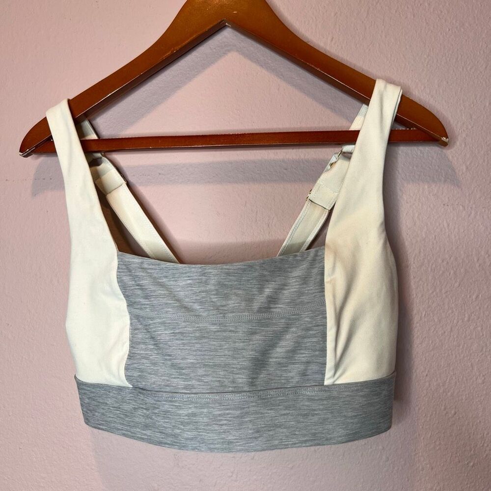 Arches “The Tash Bra” - Heather Grey/Ivory square neck flattering